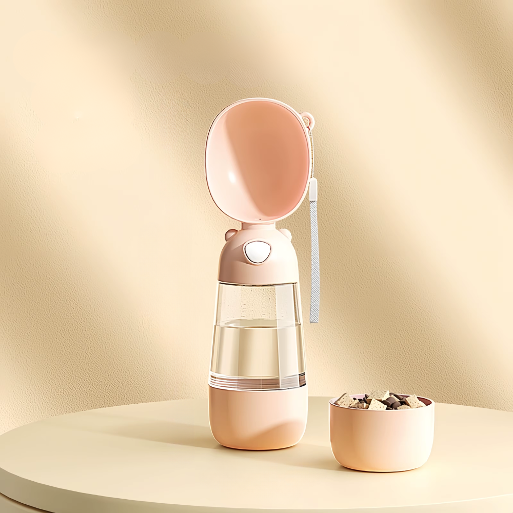 Garrafa 2 em 1 - Água + Ração Portátil