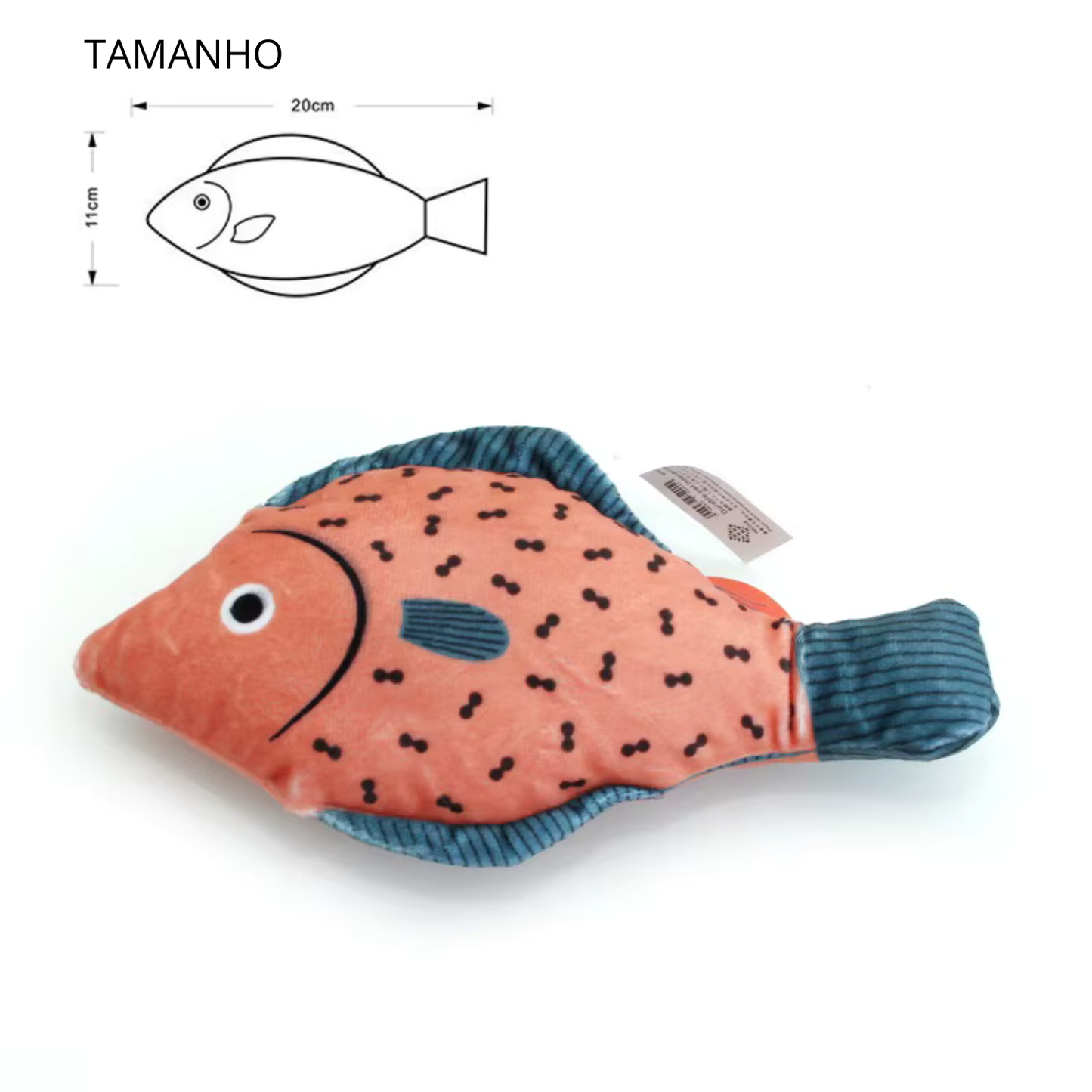 Peixinho de Pelúcia com Catnip