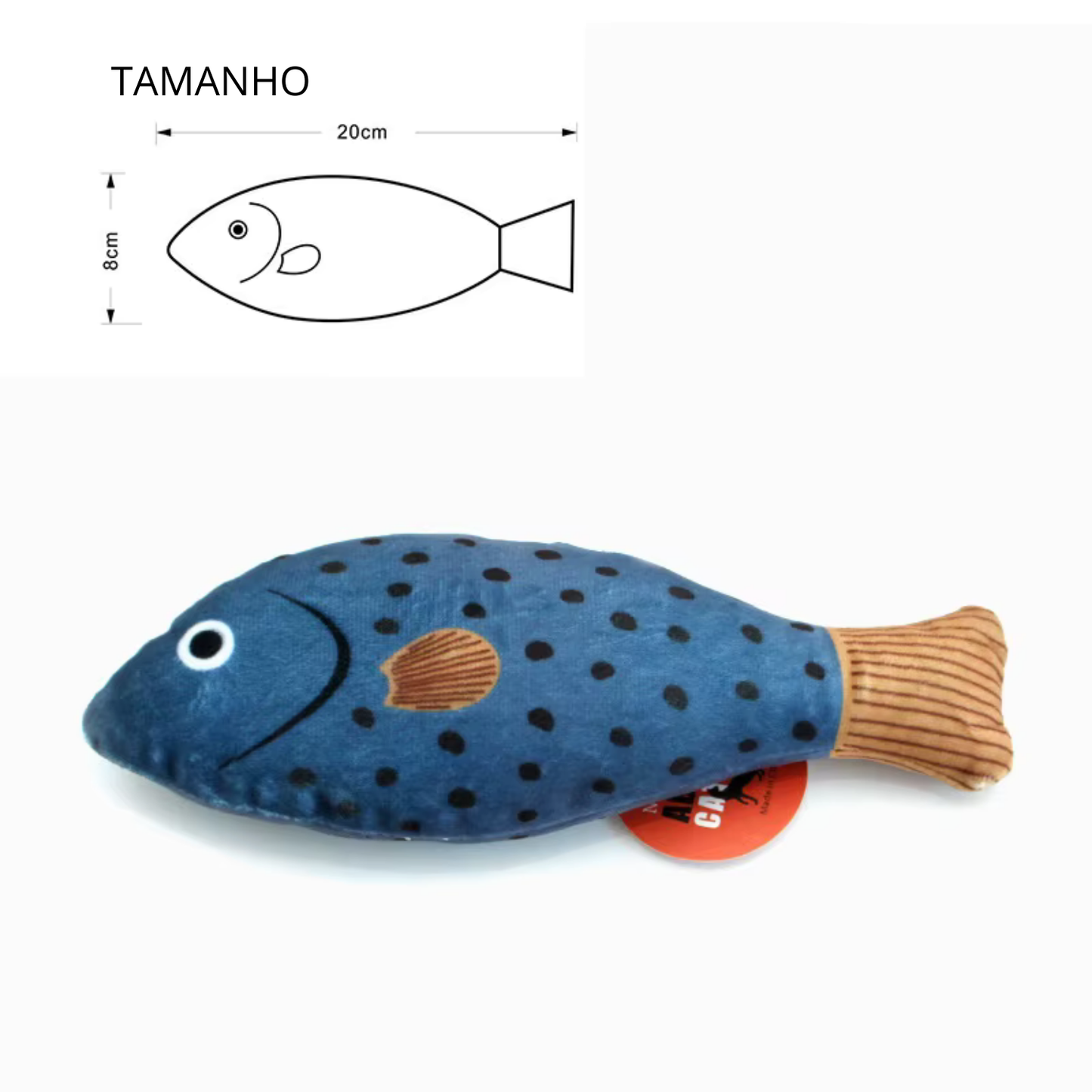 Peixinho de Pelúcia com Catnip