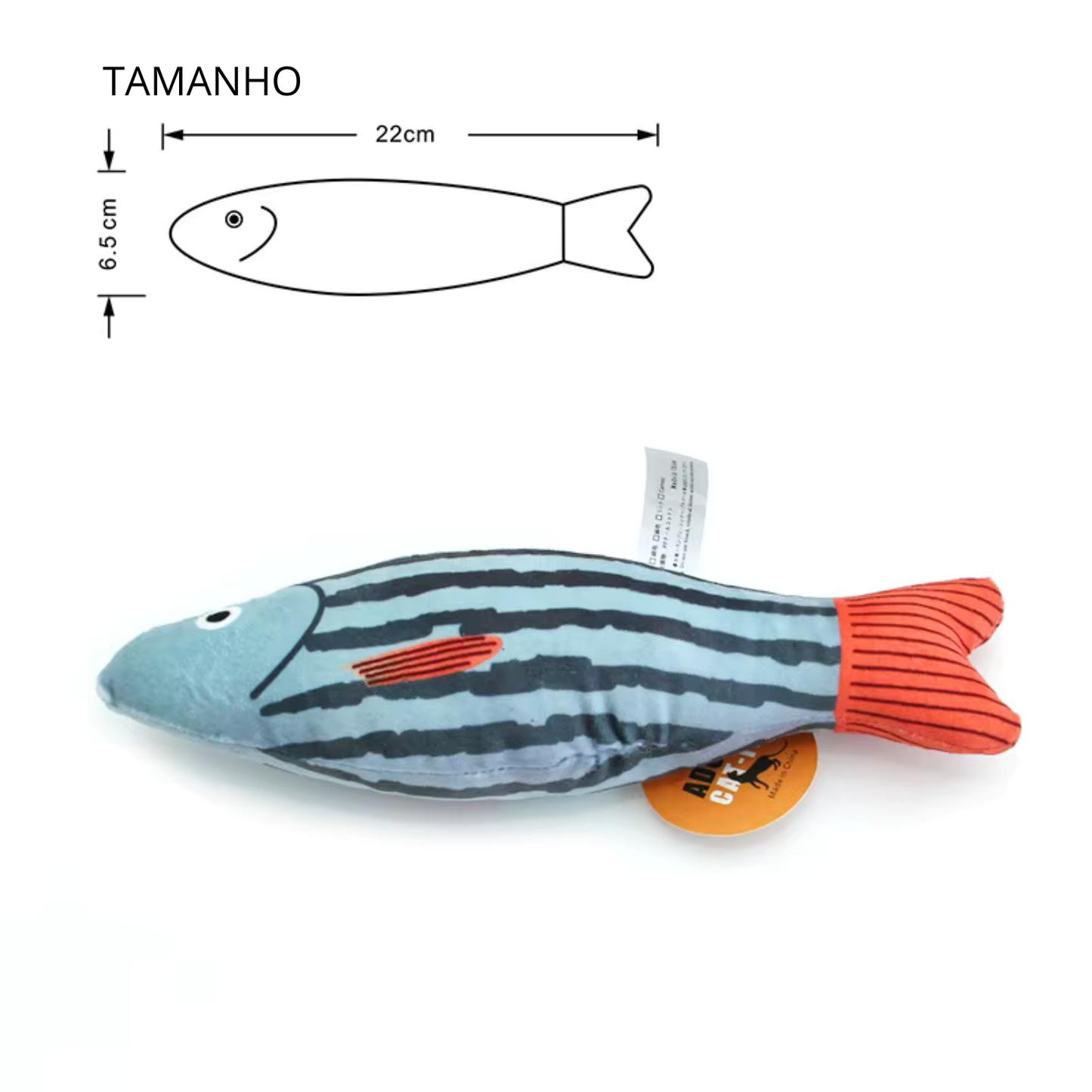 Peixinho de Pelúcia com Catnip