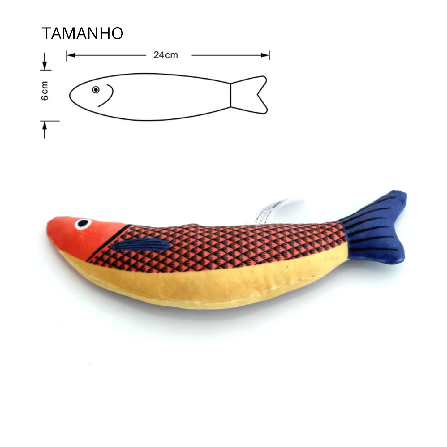 Peixinho de Pelúcia com Catnip