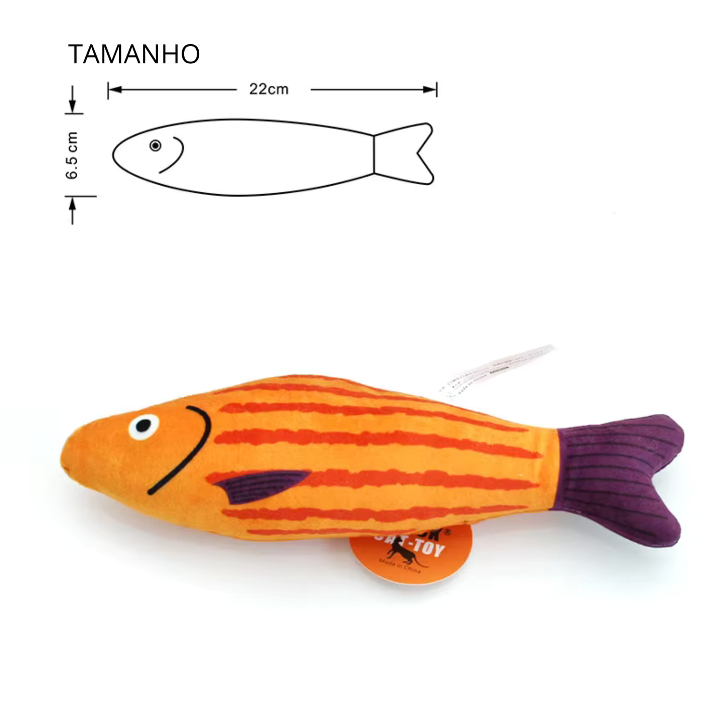 Peixinho de Pelúcia com Catnip