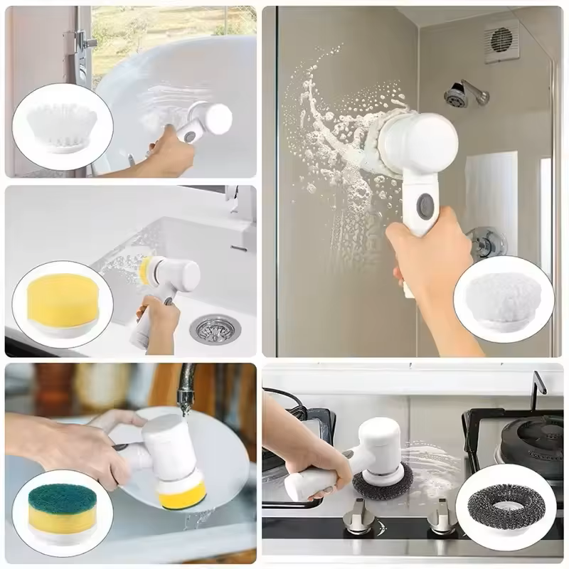 Escova de Limpeza Elétrica 5 em 1