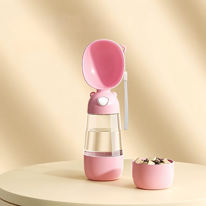 Garrafa 2 em 1 - Água + Ração Portátil