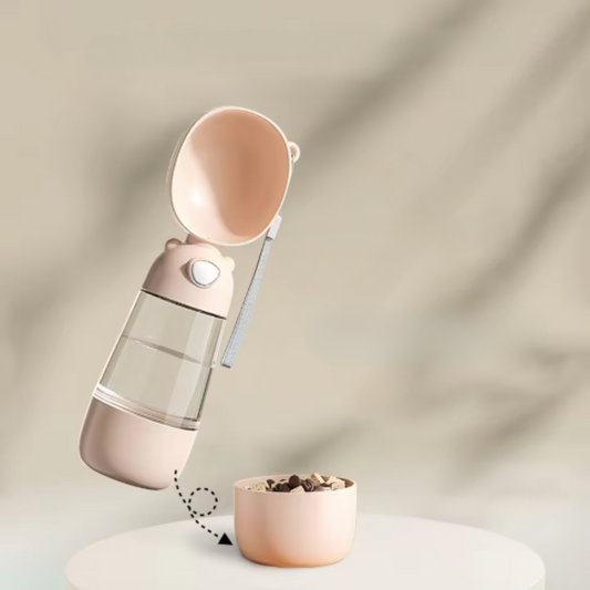 Garrafa 2 em 1 - Água + Ração Portátil