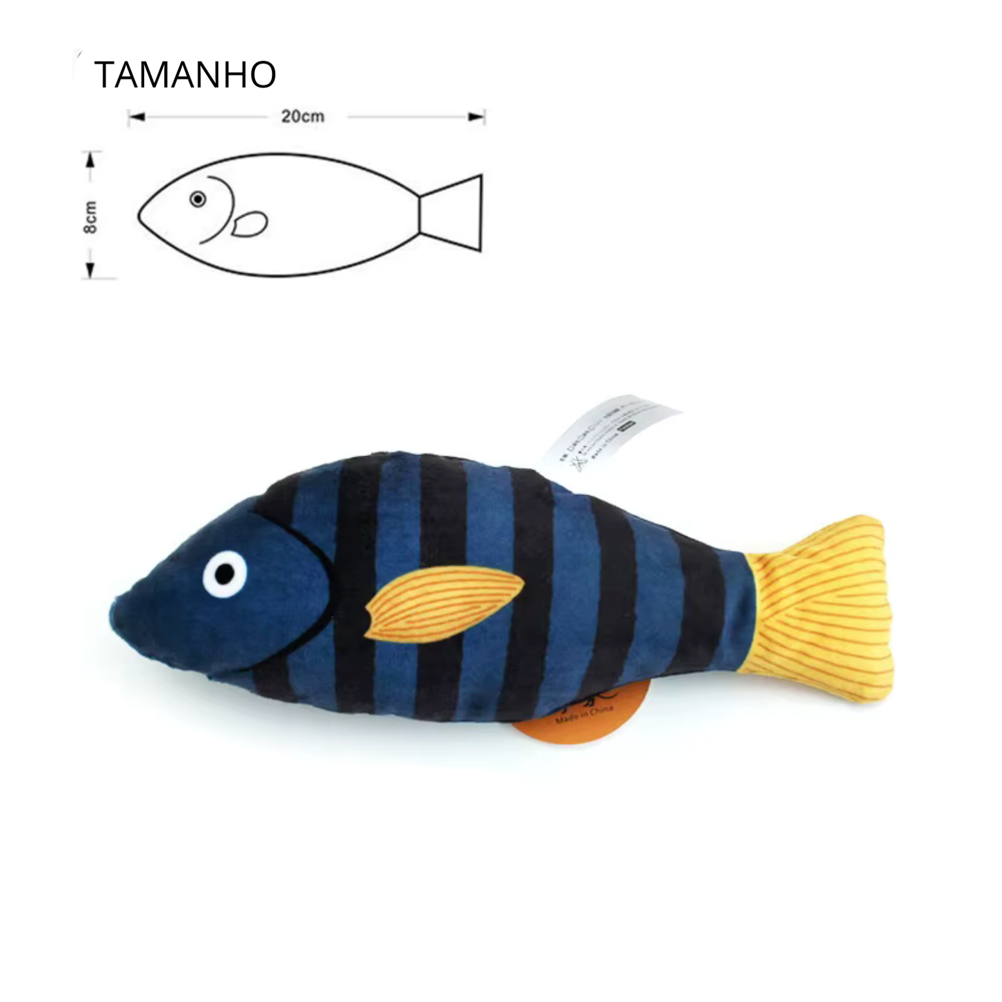 Peixinho de Pelúcia com Catnip