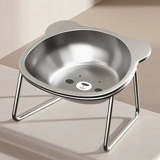 Comedouro Elevado de Aço Inoxidável